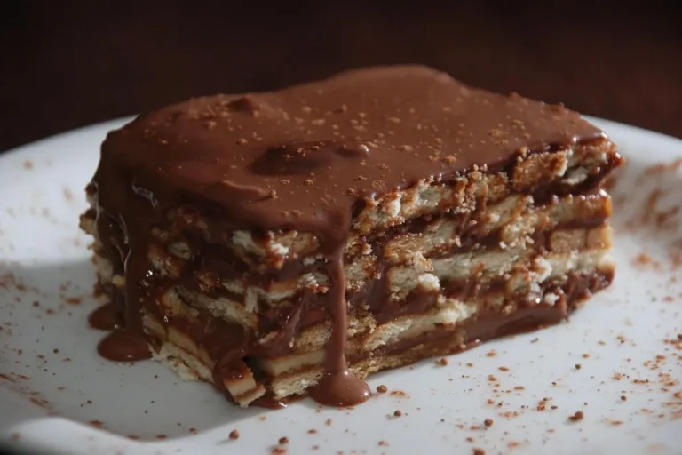 Receita de Torta de bolacha com ganache